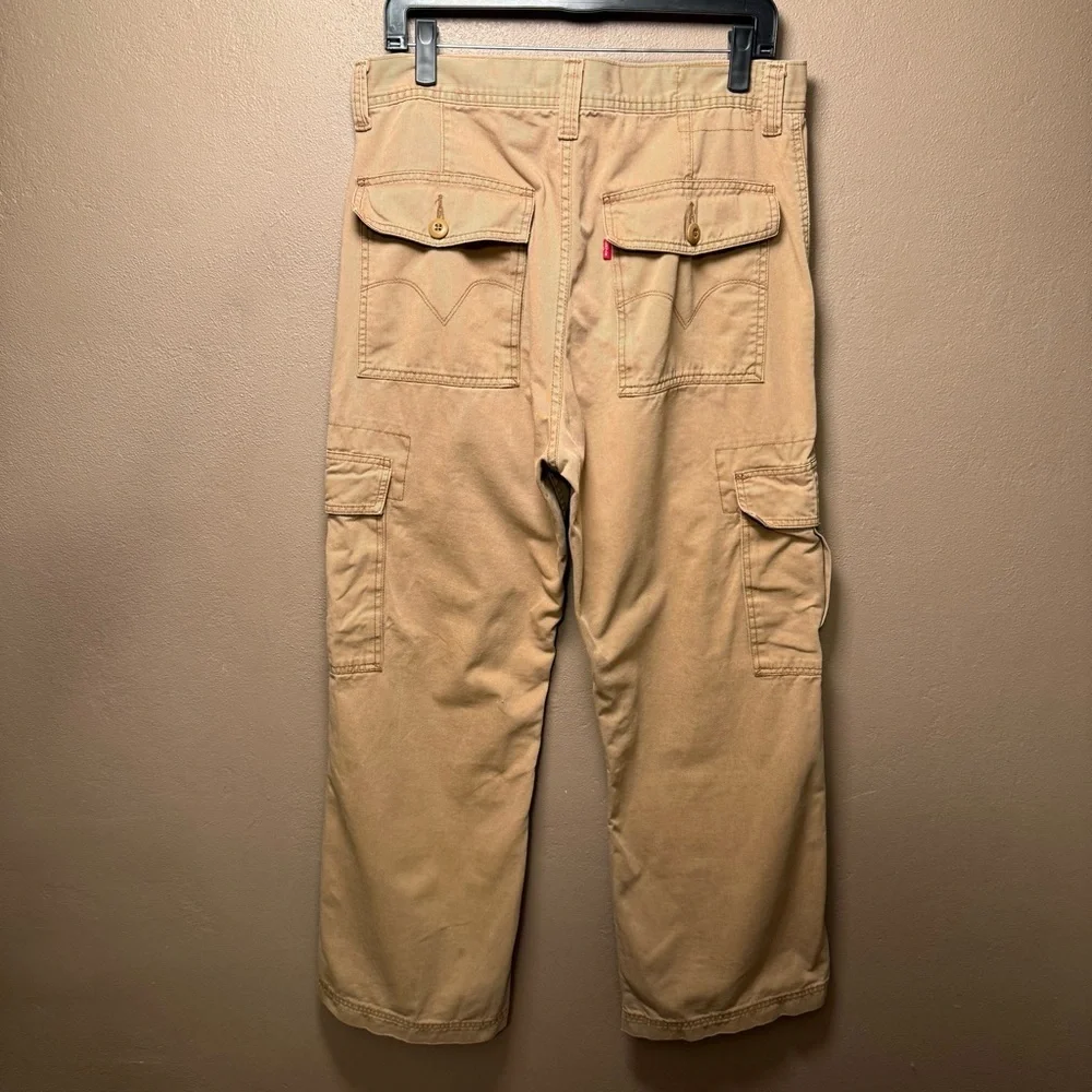 Levi's Men's Tan Cargo Loose Straight Utility Pants Size 33x30 Outdoor Gorpcore